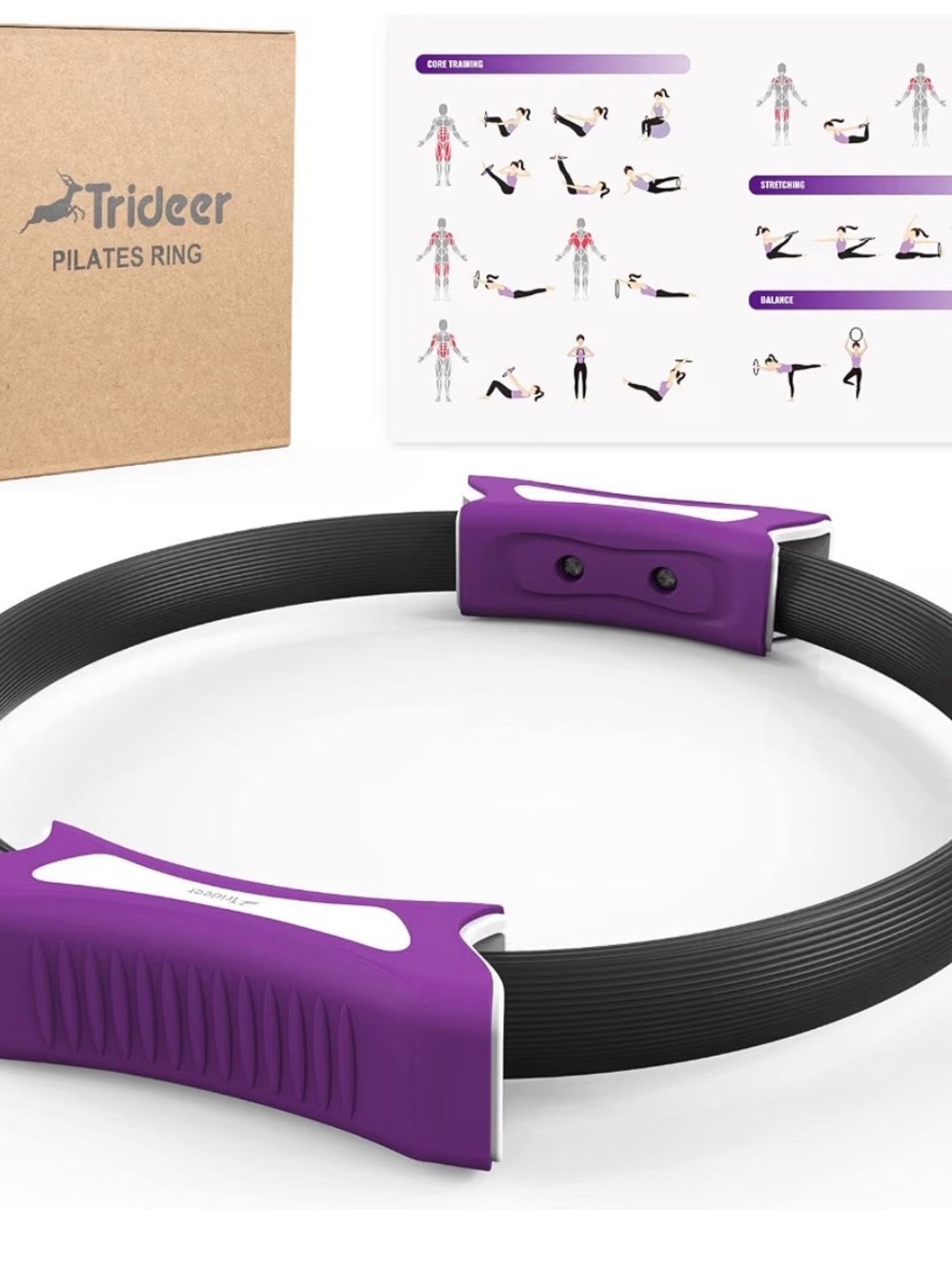 Purple Pilates Ring with Comfort Grips